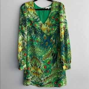 Lavender Brown peacock dress